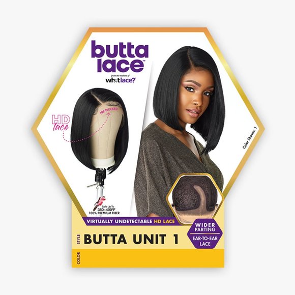 Butta Unit 1 12" Long Sensationnel Lace Front Wig Ear to Ear HD Frontal Straight - Picture 5 of 6